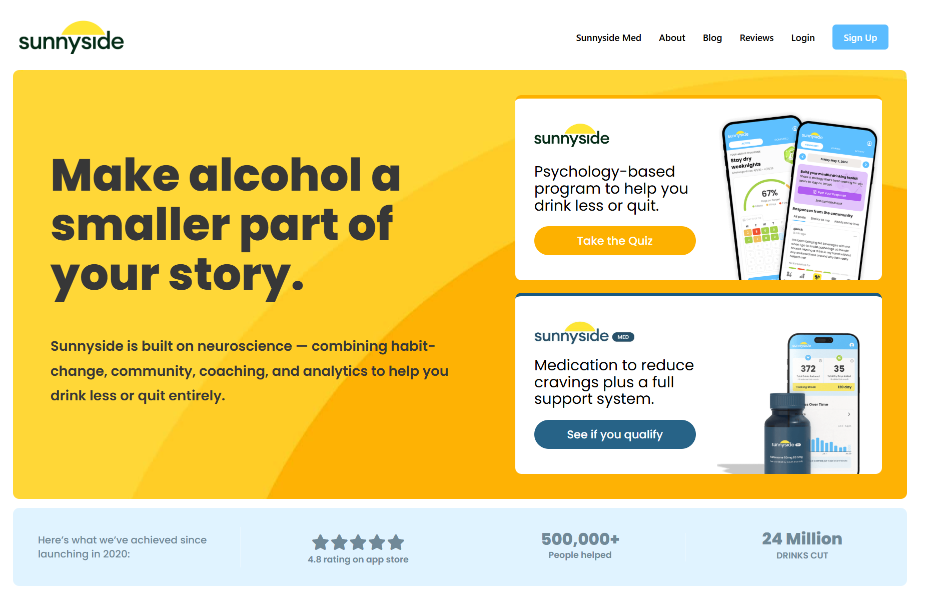 Sunnyside — Hero Layout Overhaul Before