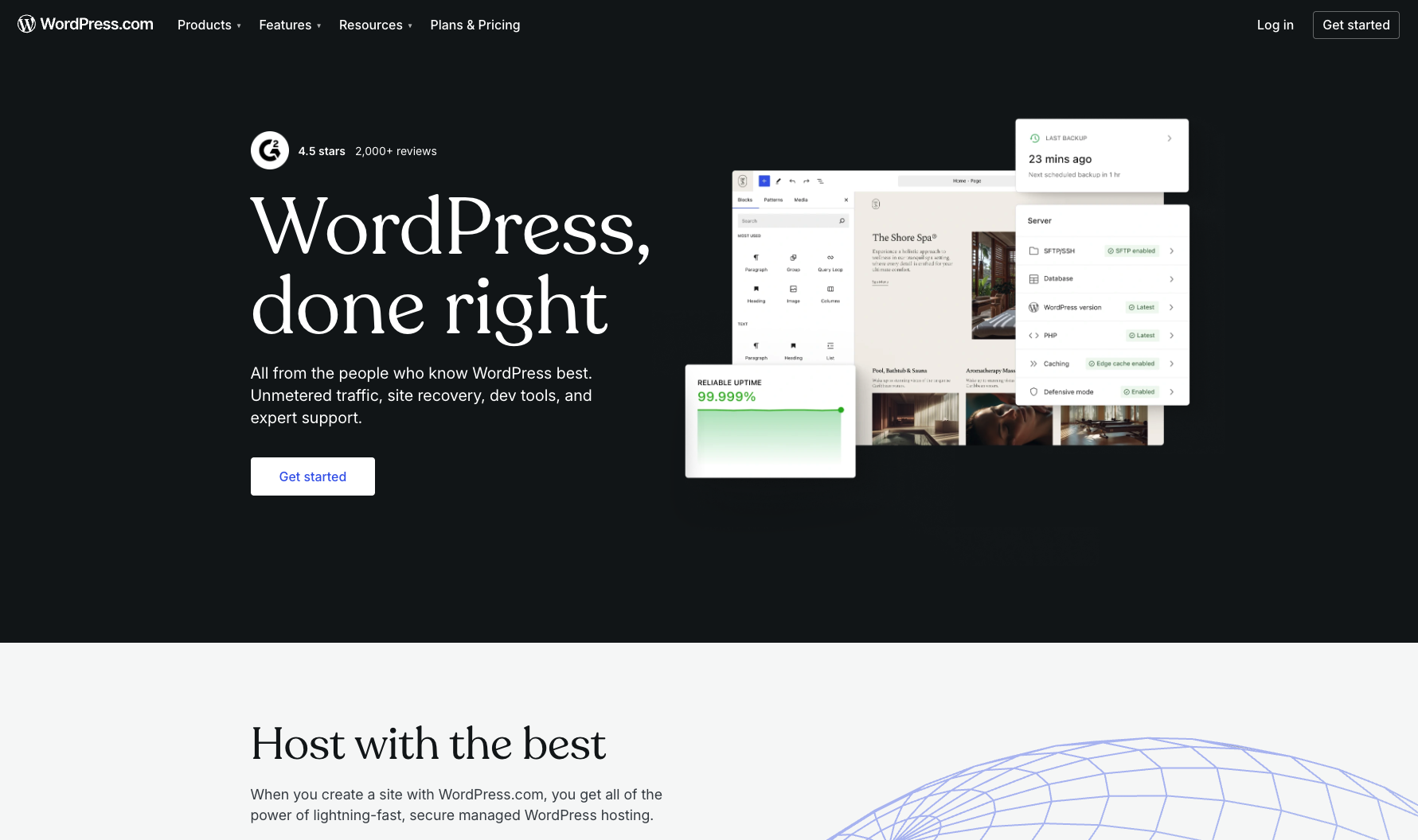 WordPress — Dark Theme Hero Test After